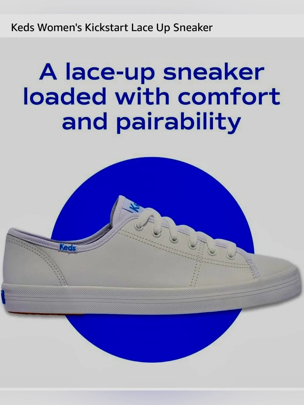 Women Keds Kickstart Leather Low top Lace-Up Sneakers with Navy Insole Brand New